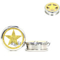 Silver Star 14mm Stainless Steel Flesh Tunnel Screw On Gauges Ear Tunnel